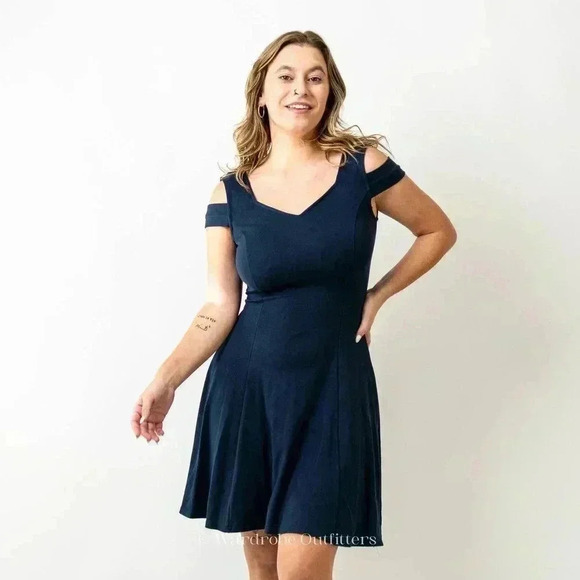 INS Nova Navy Blue Mini Dress - Picture 2 of 9